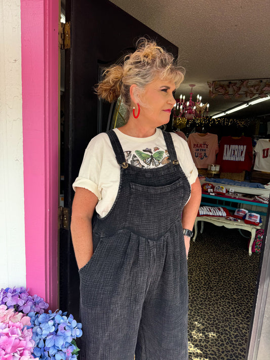 Black Gauze Jumpsuit