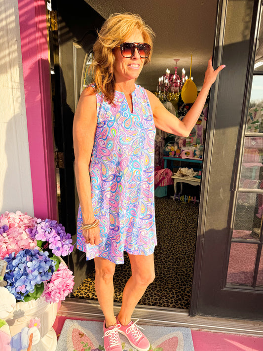 Paisley Open Cut Dress