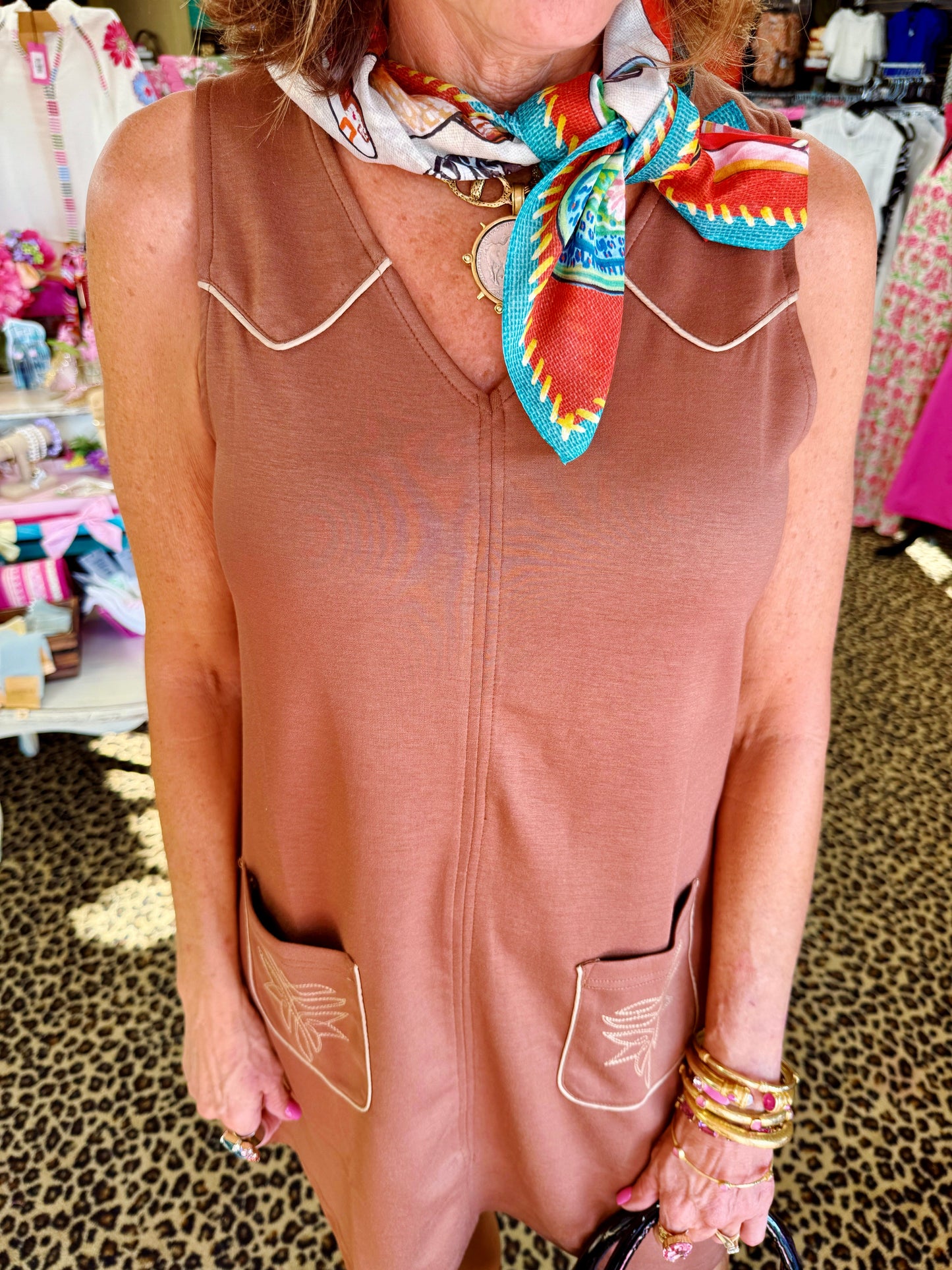Brown Shift Dress