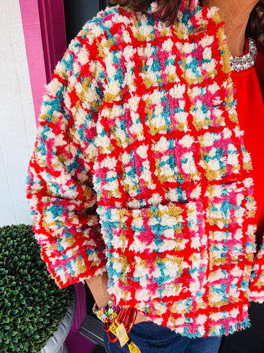 Plaid Shag Jaket