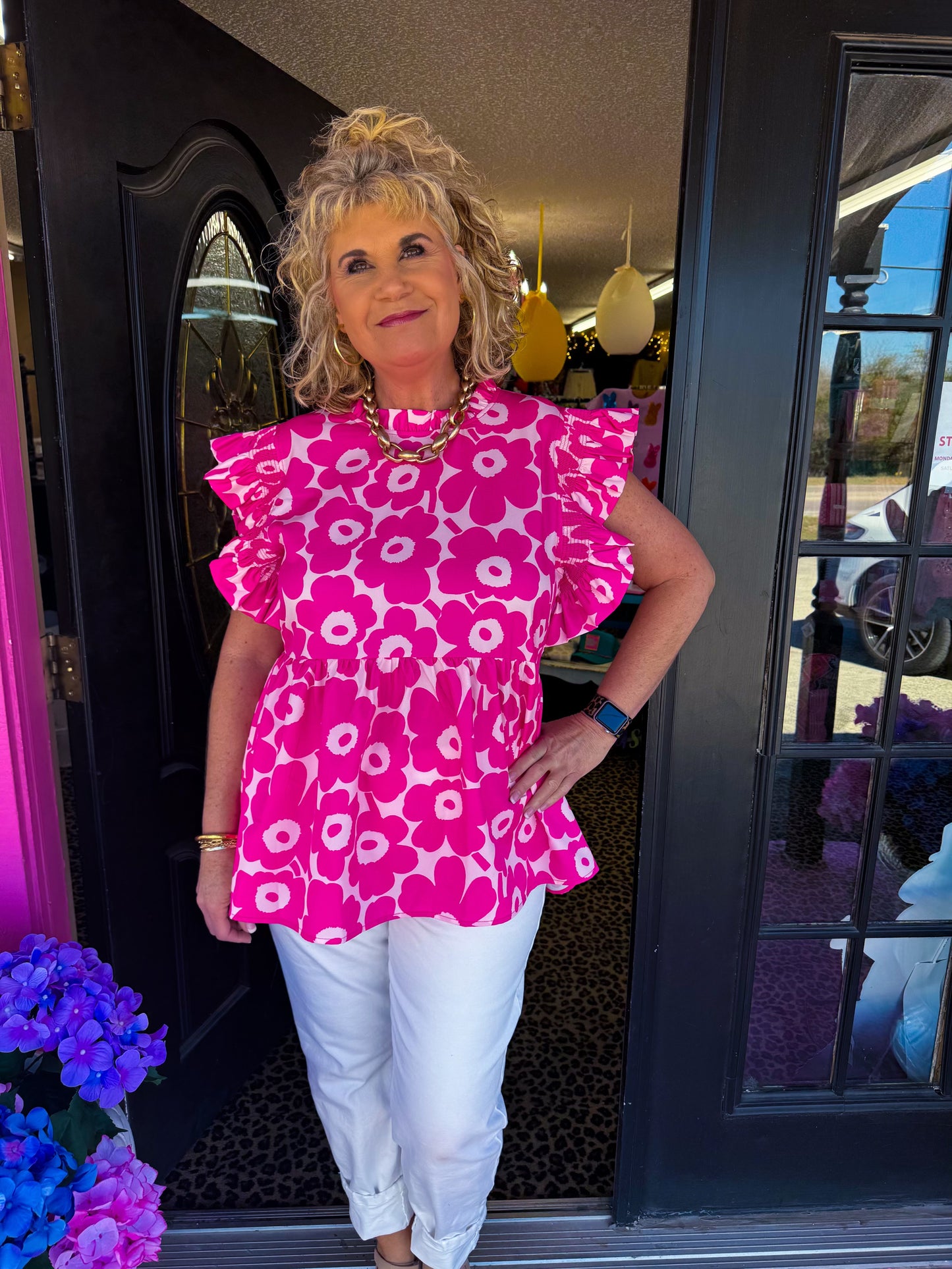 Pink Flower Top