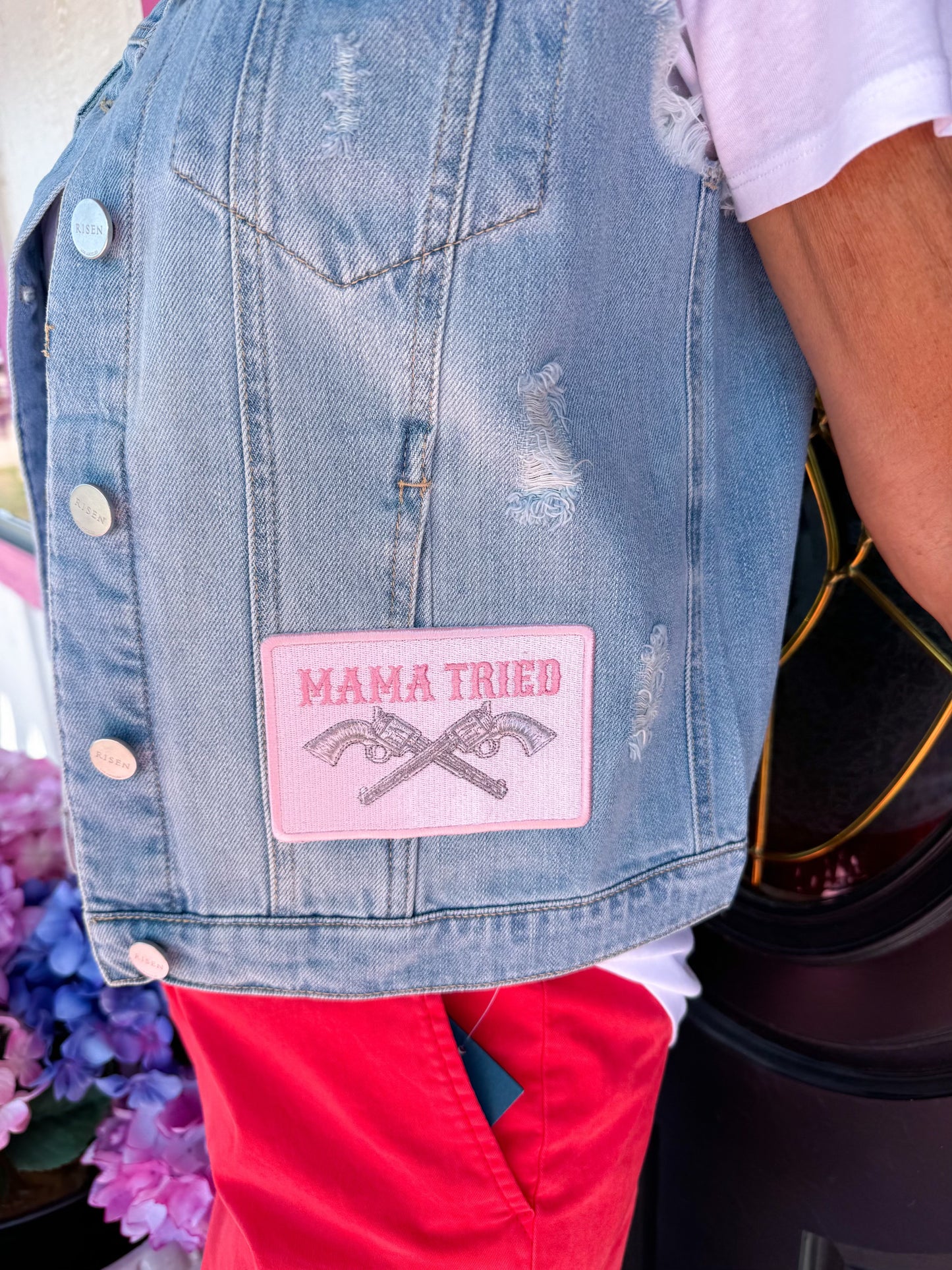 Mama Tried Light Denim Vest