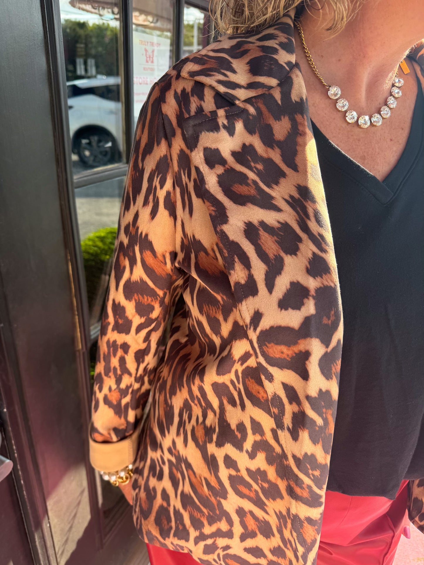 Leopard Print Blazer - One Size