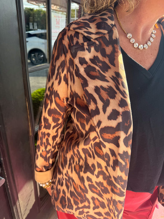 Leopard Print Blazer - One Size