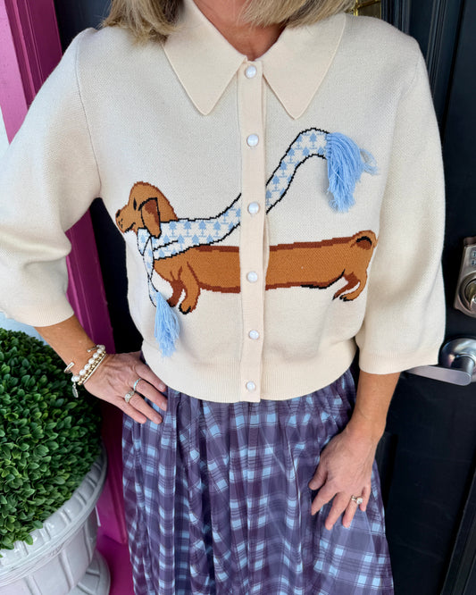 Cream SS Dog Cardigan