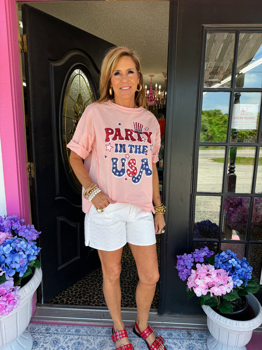 Party in the USA Sequin Top