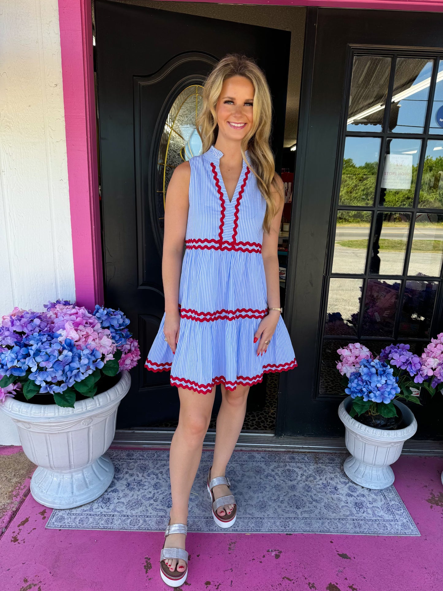 Stripe Rick Rack Dress