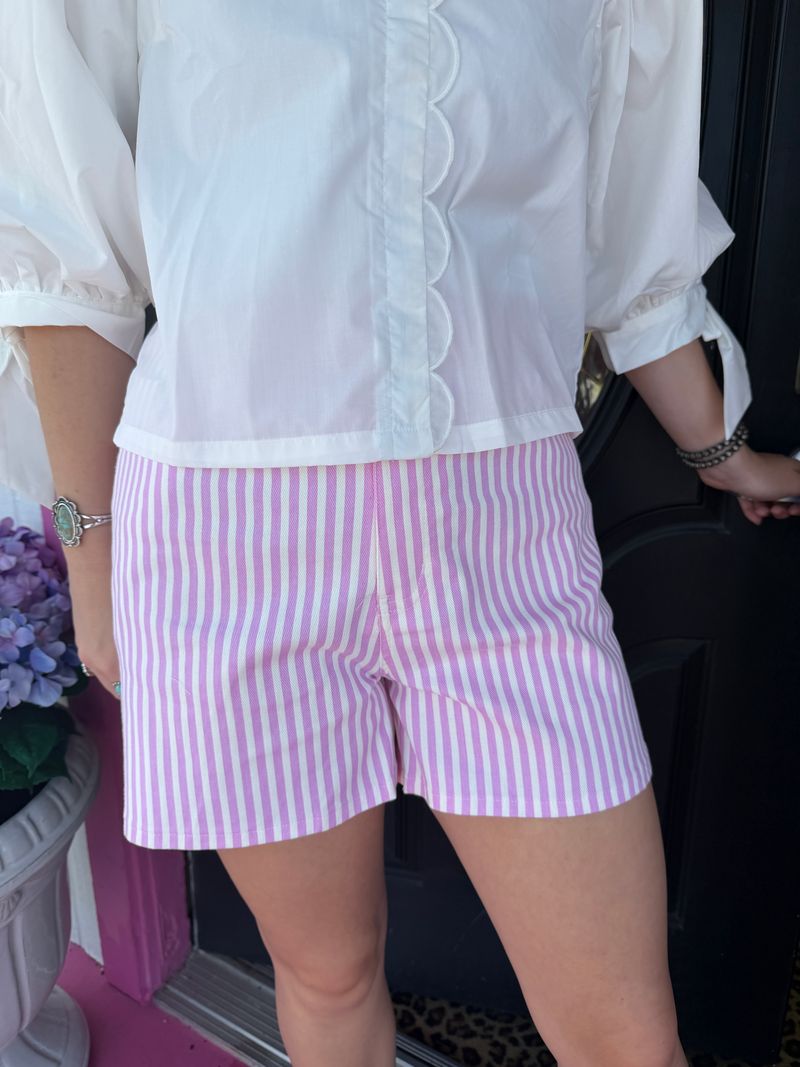 Pink Striped Shorts