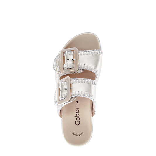 Shine Metallic Buckle Sandal