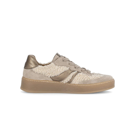 Shearling Brown Metal Sneakers