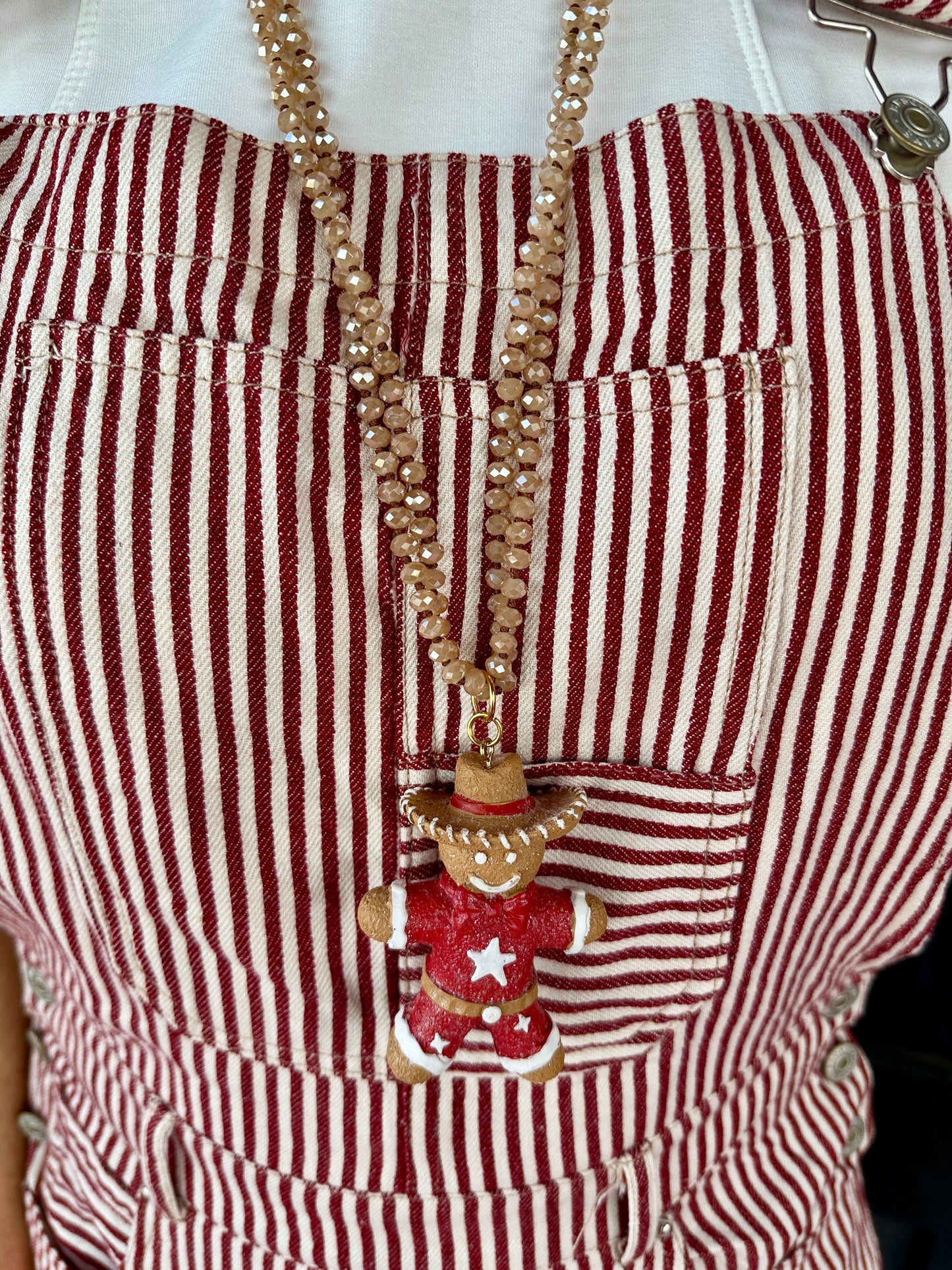 Double Chain Gingerbread Necklace