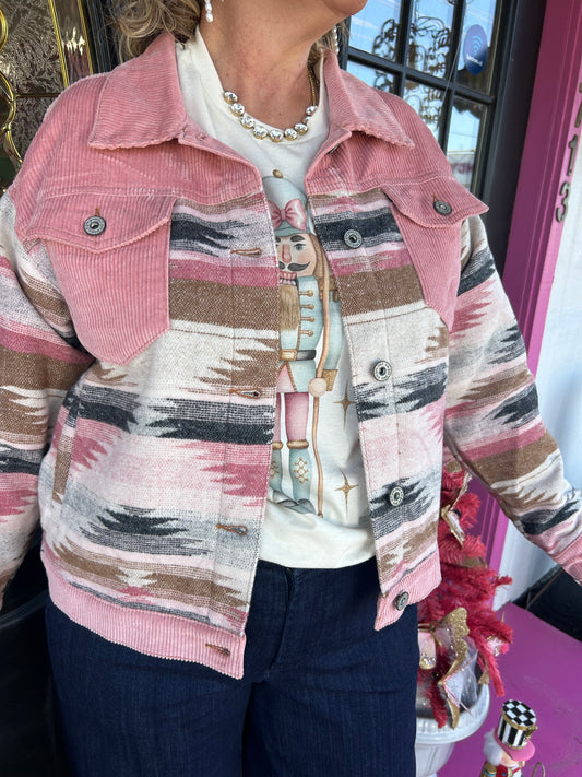 Dusty Pink Corduroy Jacket