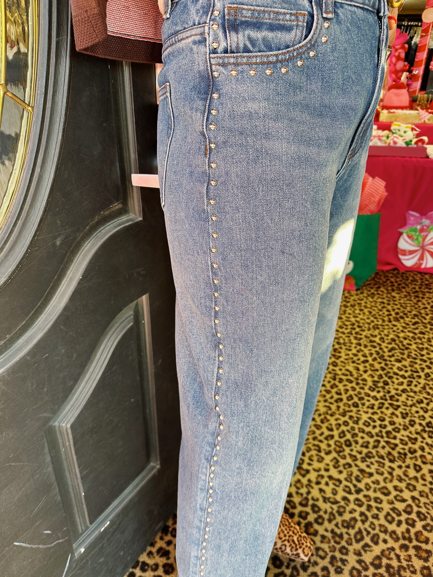 Stud Wide Leg Jean