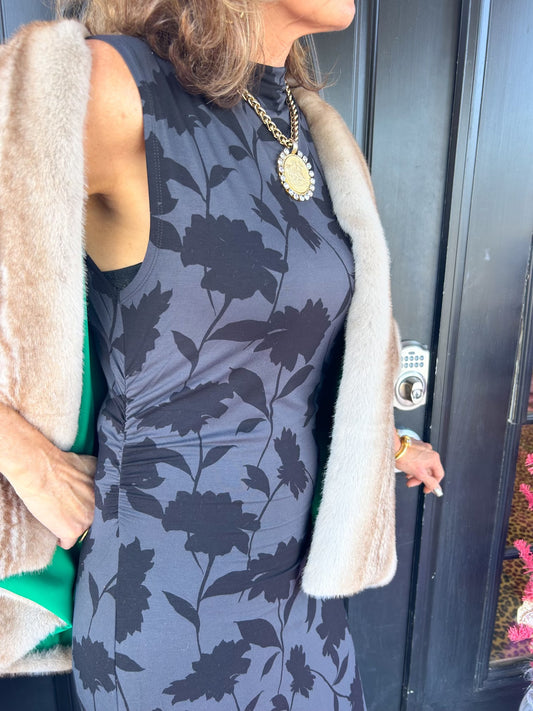 Tatum Shadow Floral Midi Dress