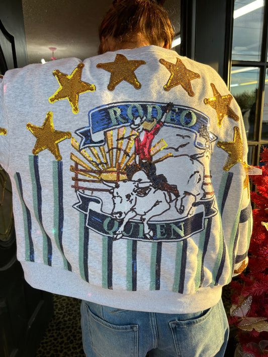 Grey Rodeo Queen Sweatshirt