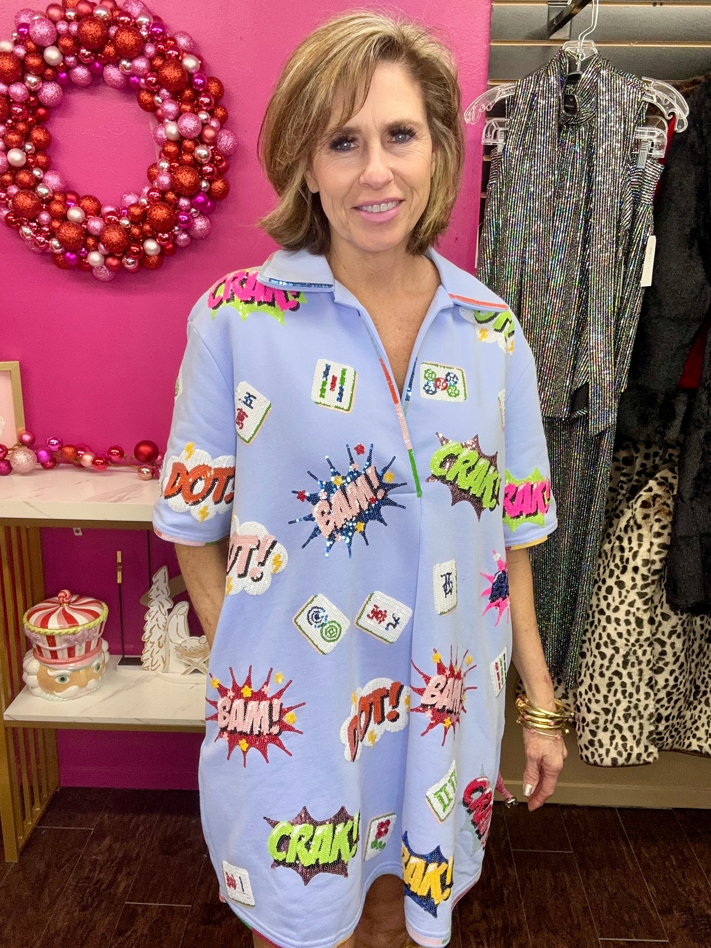 Blue Mahjong Icon Dress