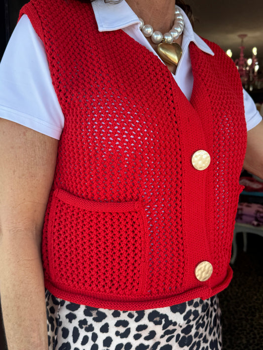 Sleeveless Front Pocket Vest