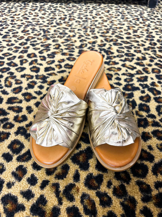 Tyche Leather Slide Sandals