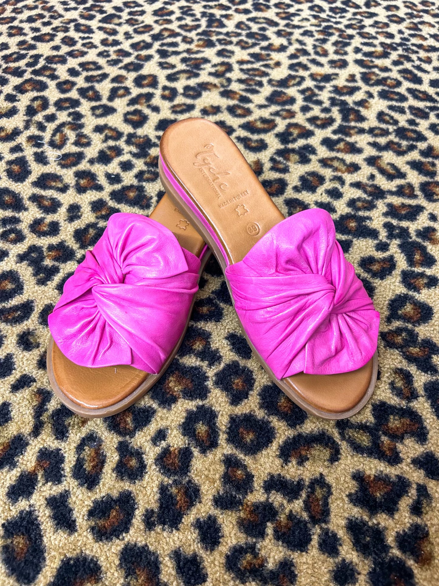 Tyche Leather Slide Sandals