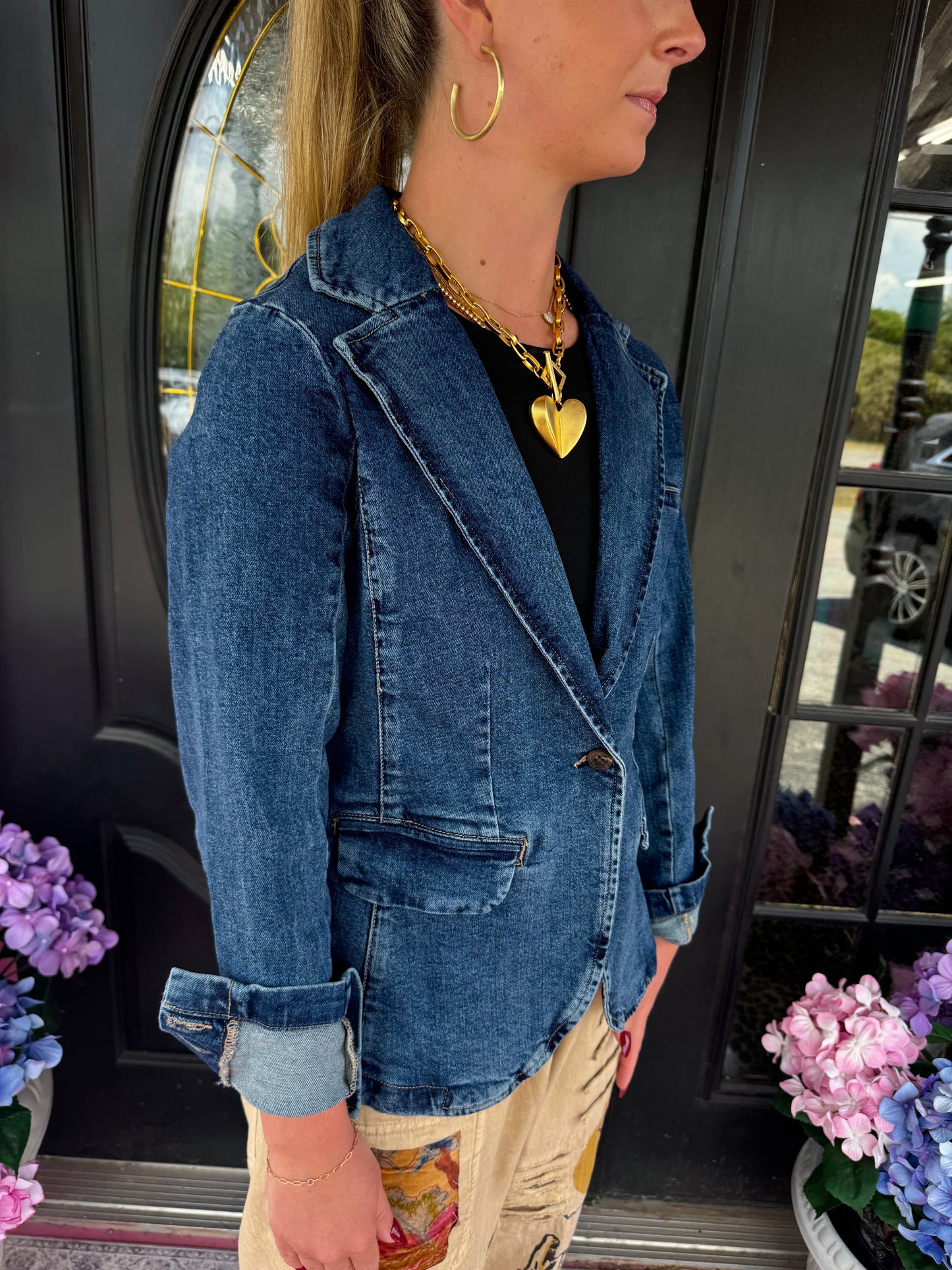 Minah Blue Ridge Denim Blazer