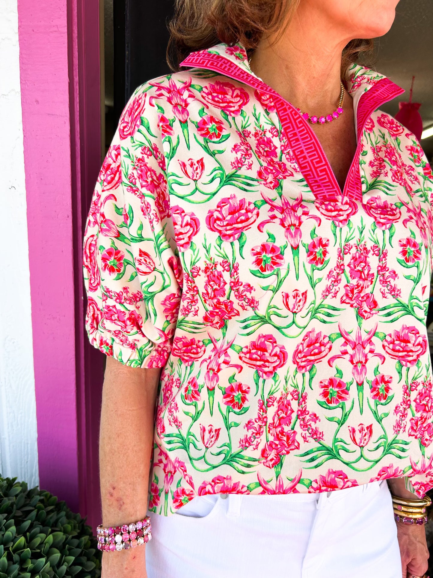 Garden Cheetah Poppy Top