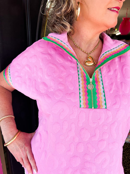 Poppy Magenta Cheetah Pullover