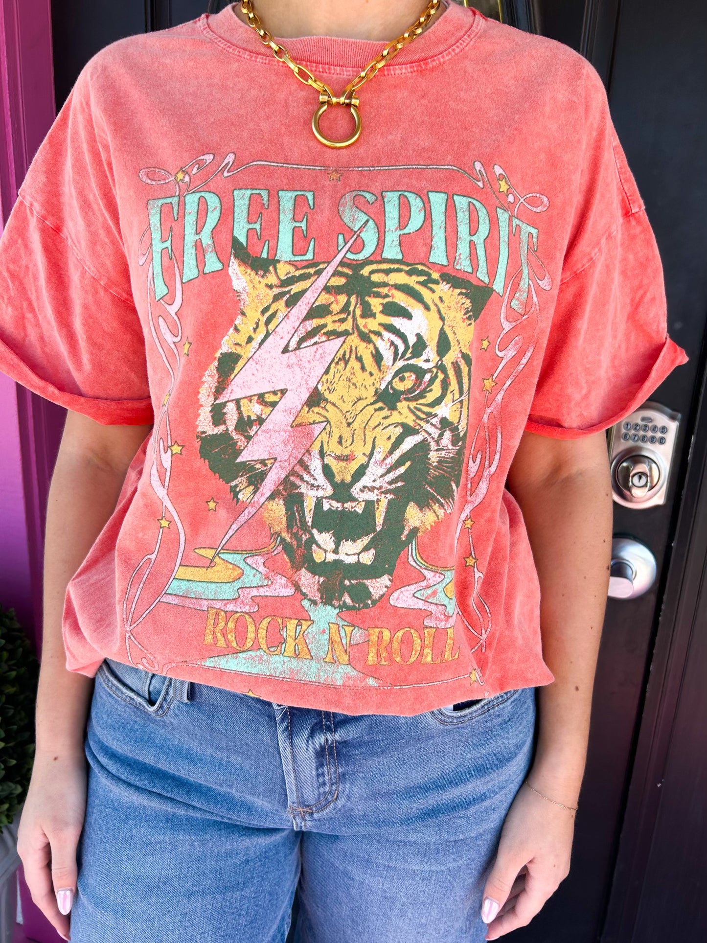 Free Spirit Tiger Vintage Tee