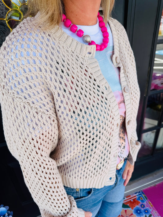 LS Crochet Cardigan