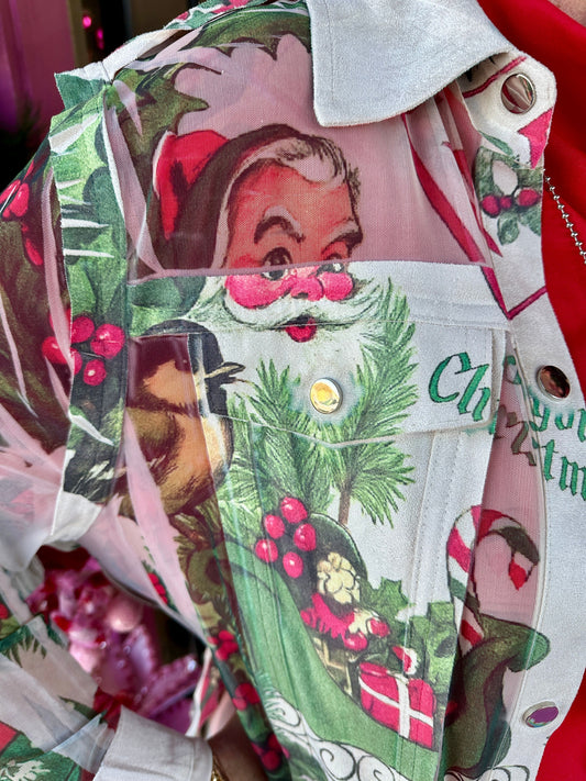 Faux Suede Mesh Jacket