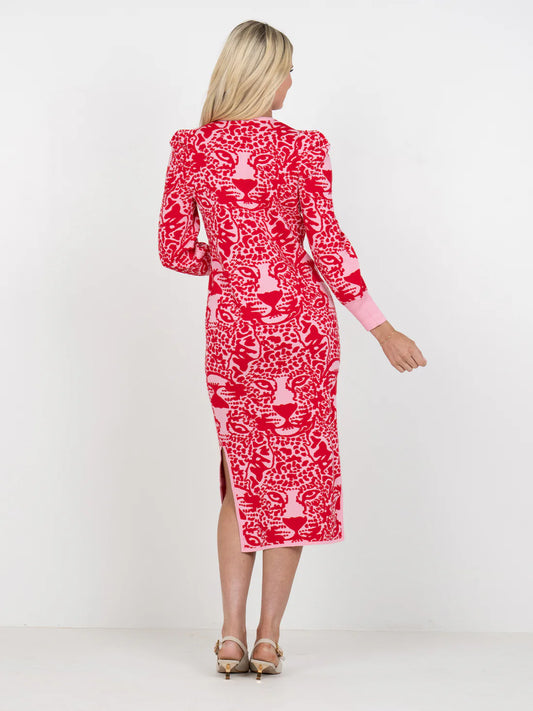 Lane Cheeky Cheetah Sweater Dress