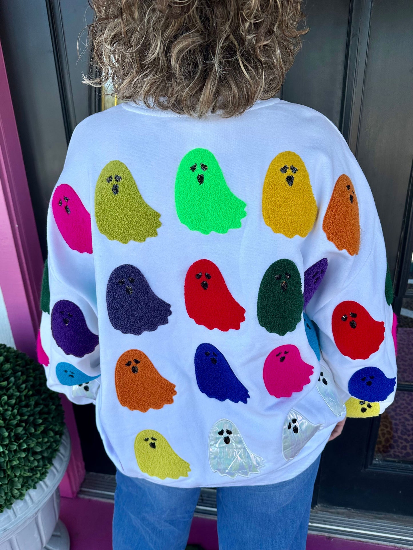 Fuzzy Ghost Sweatshirt