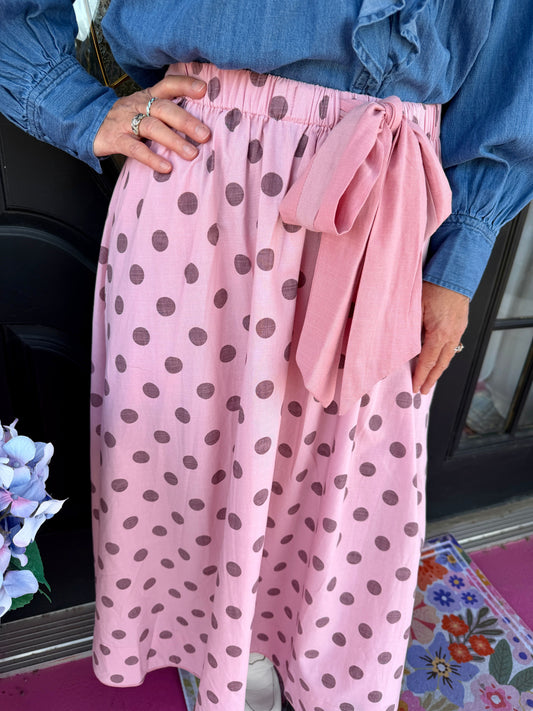 Rose Polka Dot Skirt