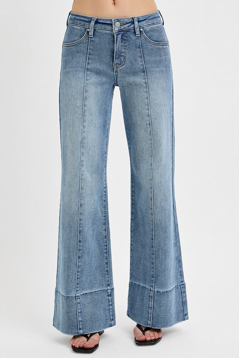 TC MR Dark Ankle Wide Flare Jean