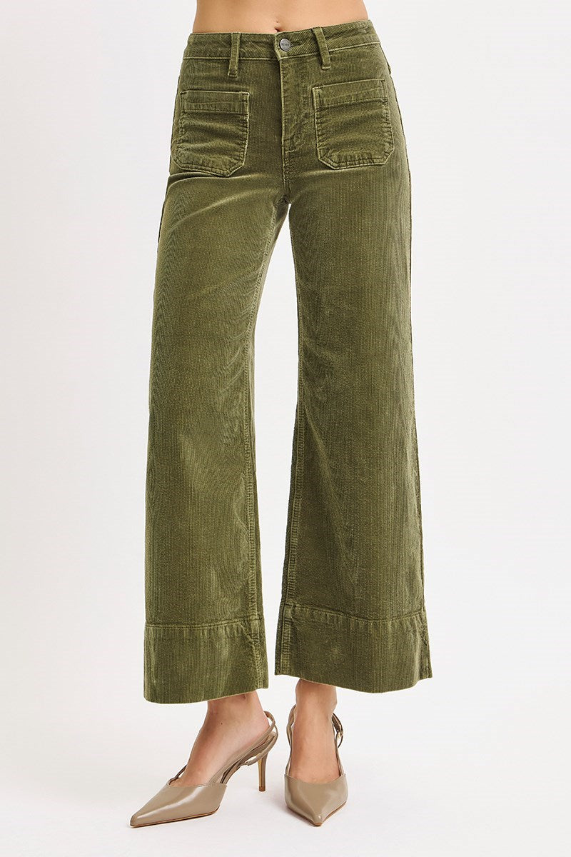 Moss Crop Wide Corduroy Pant