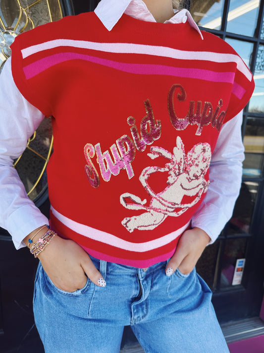 Stupid Cupid Knit Top