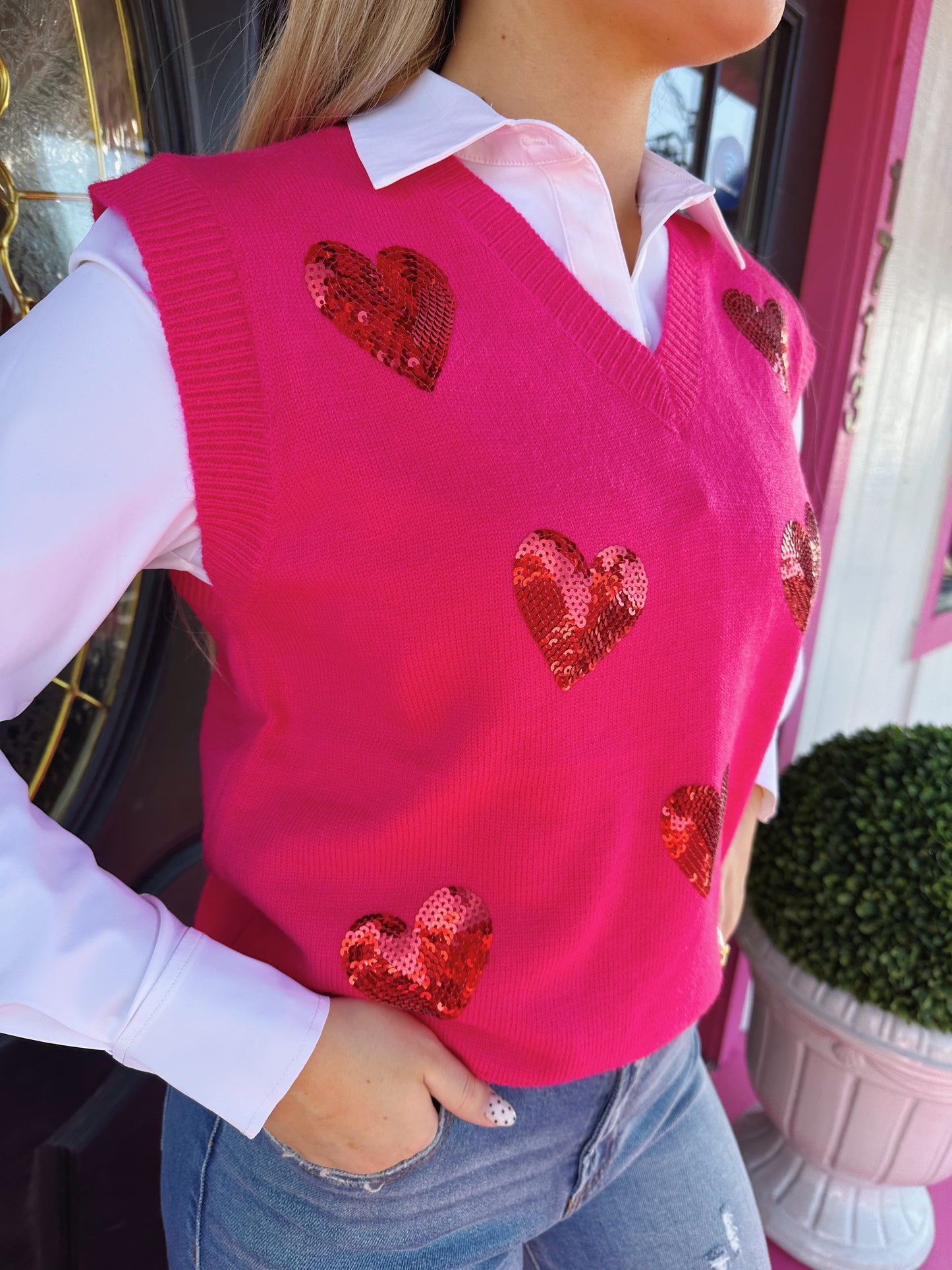 Hot Pink Heart Vest