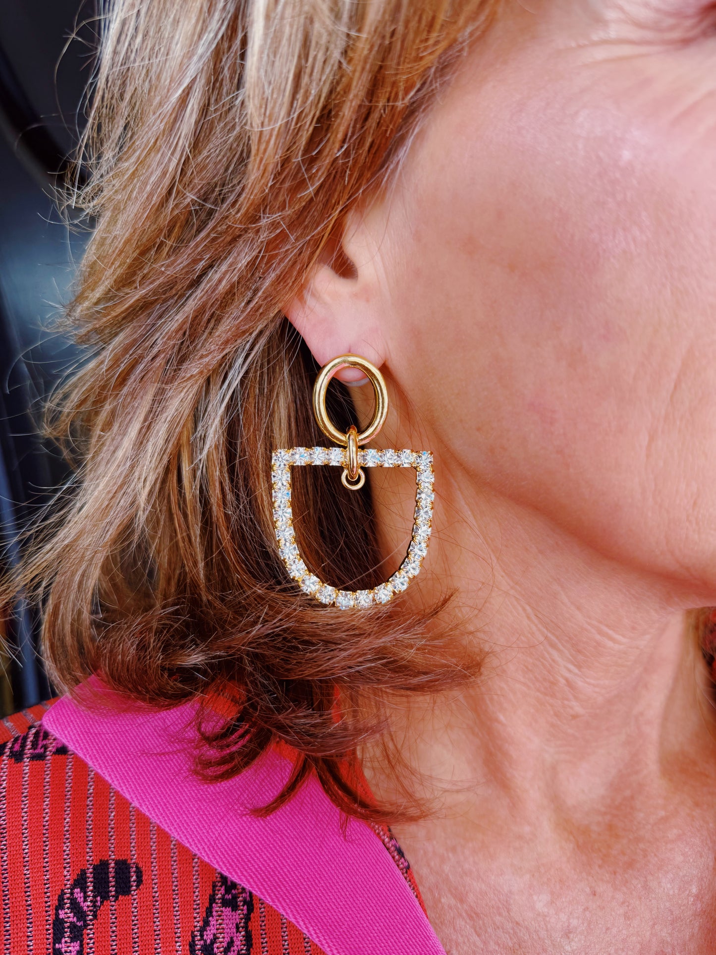 Rhinestone Bit Earring