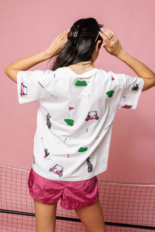 White Scatter Golf Tee