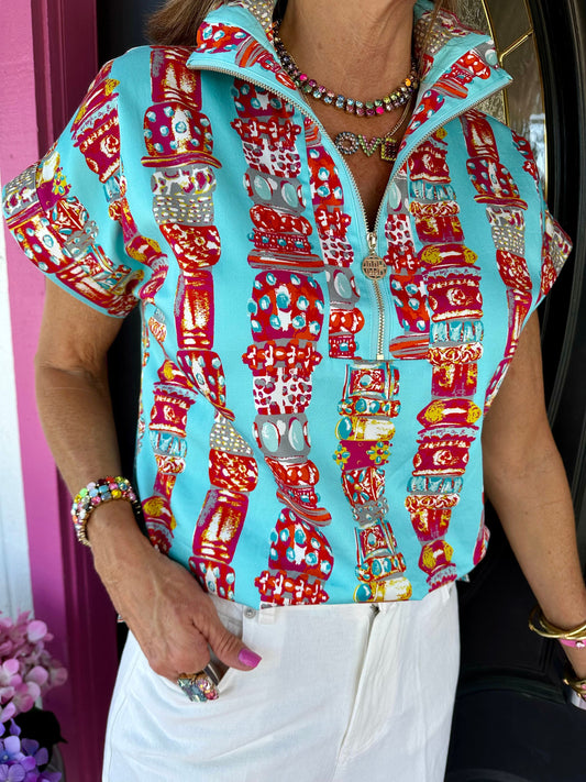 Poppy Pullover Iconic Iris