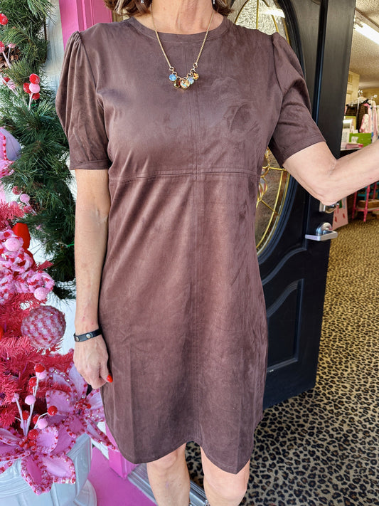 Coffee Bean Demi Suede Dress