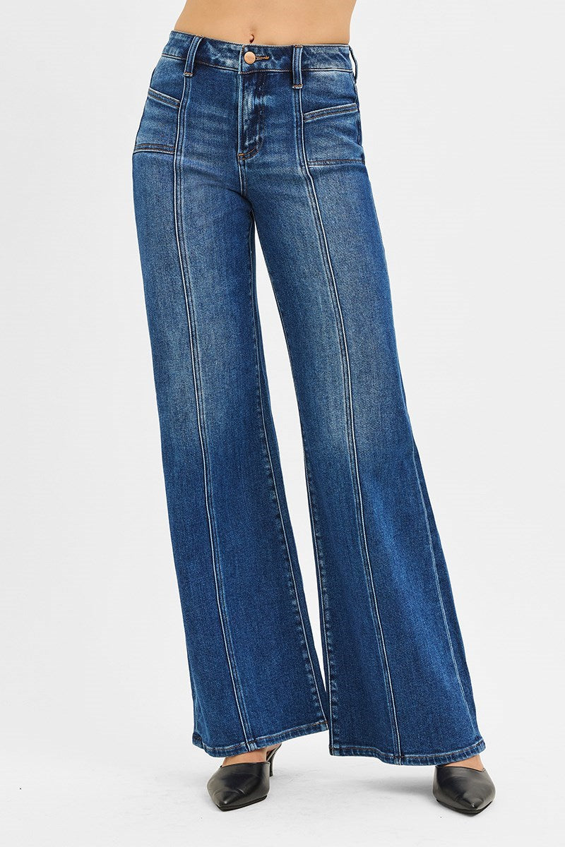 Black Patch Pocket Wide Jean