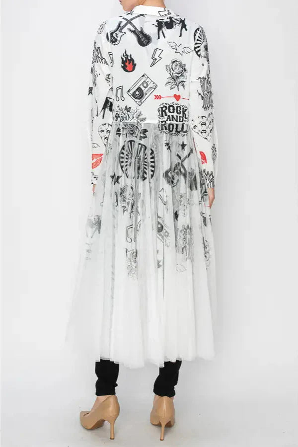 Rock & Roll Cardigan Mesh Blazer