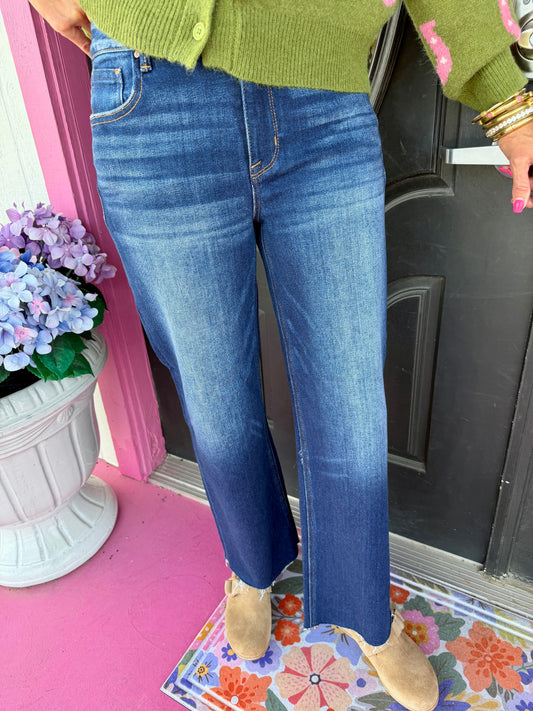 Deep Blue Straight Jeans