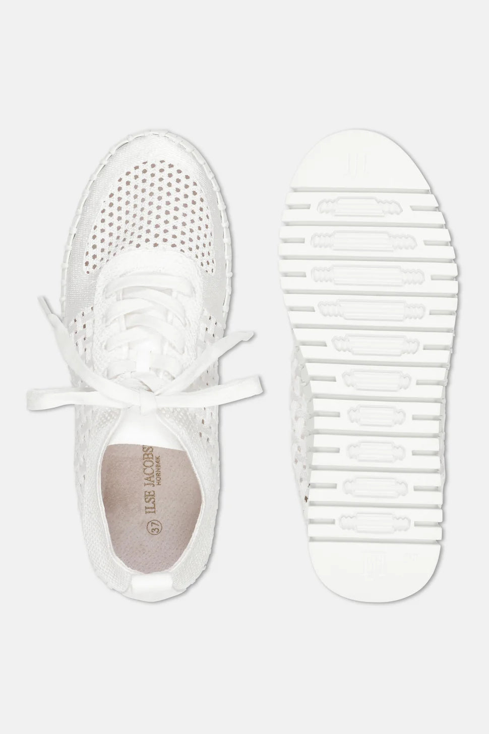 Tulip White Embroidery Tennis Shoe