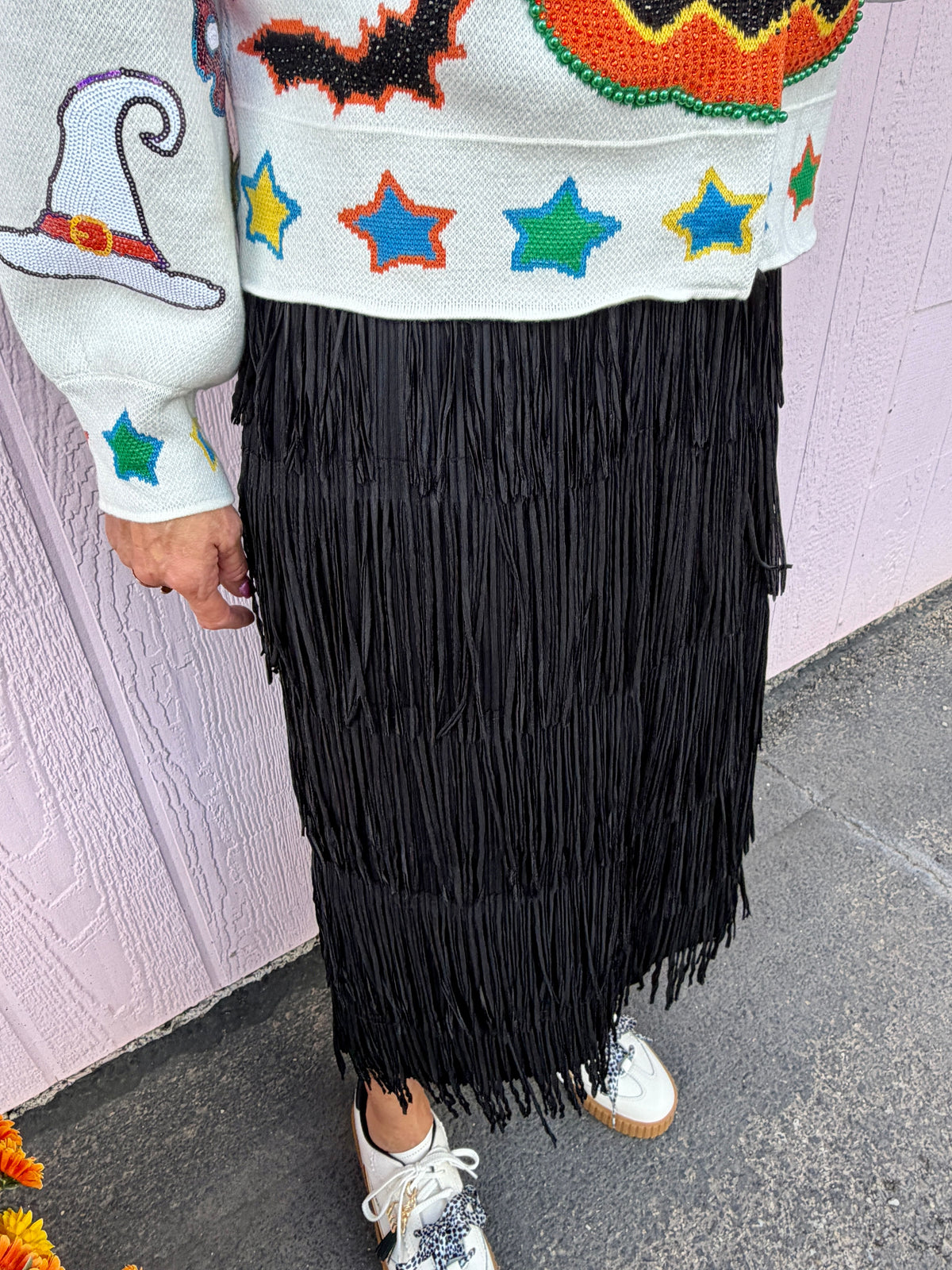 Long Fringe Skirt