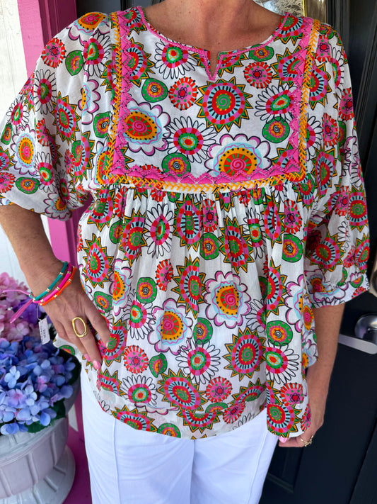 Multi Abundant Colors Top