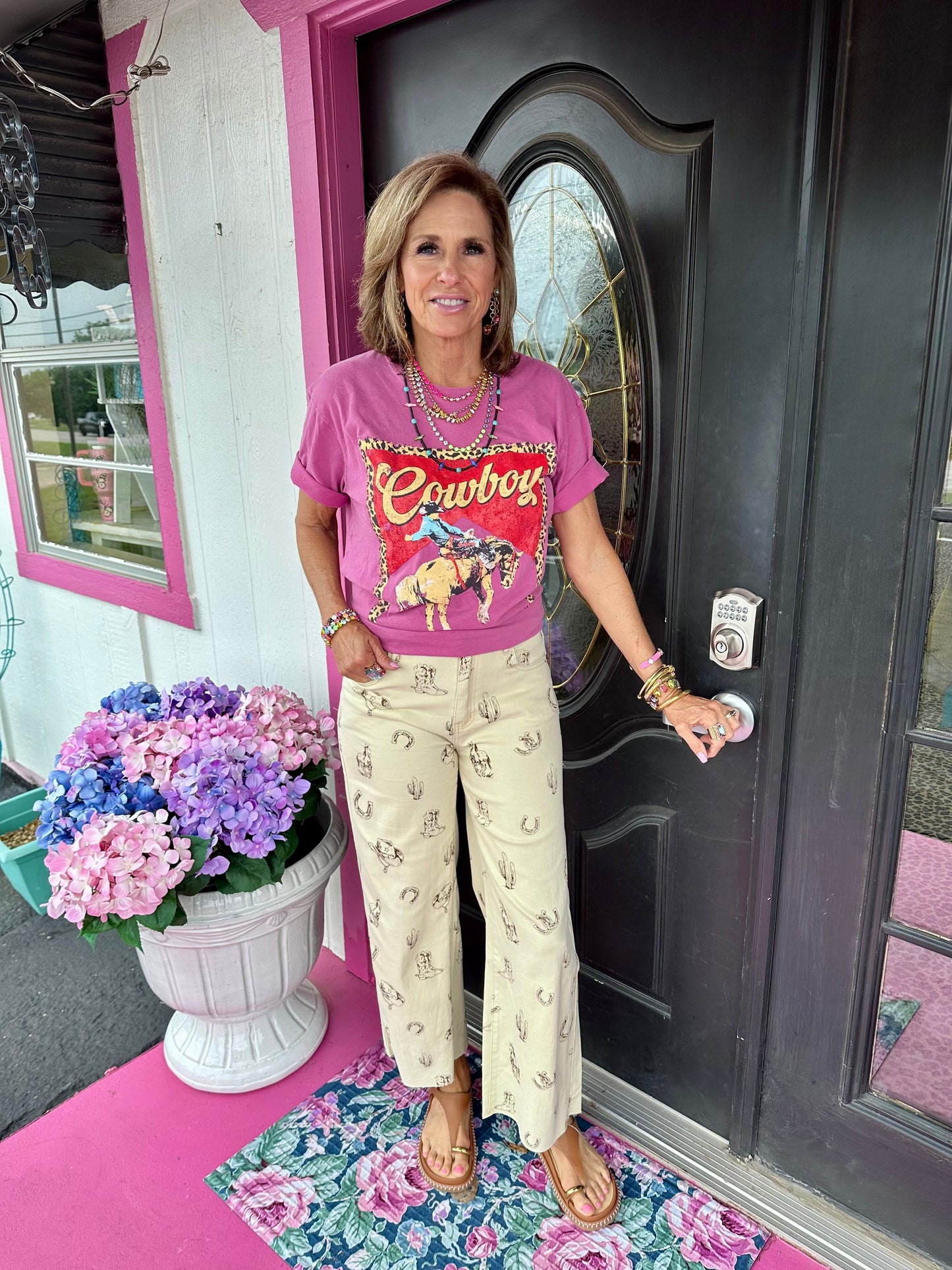 Natural Western Printed Jean