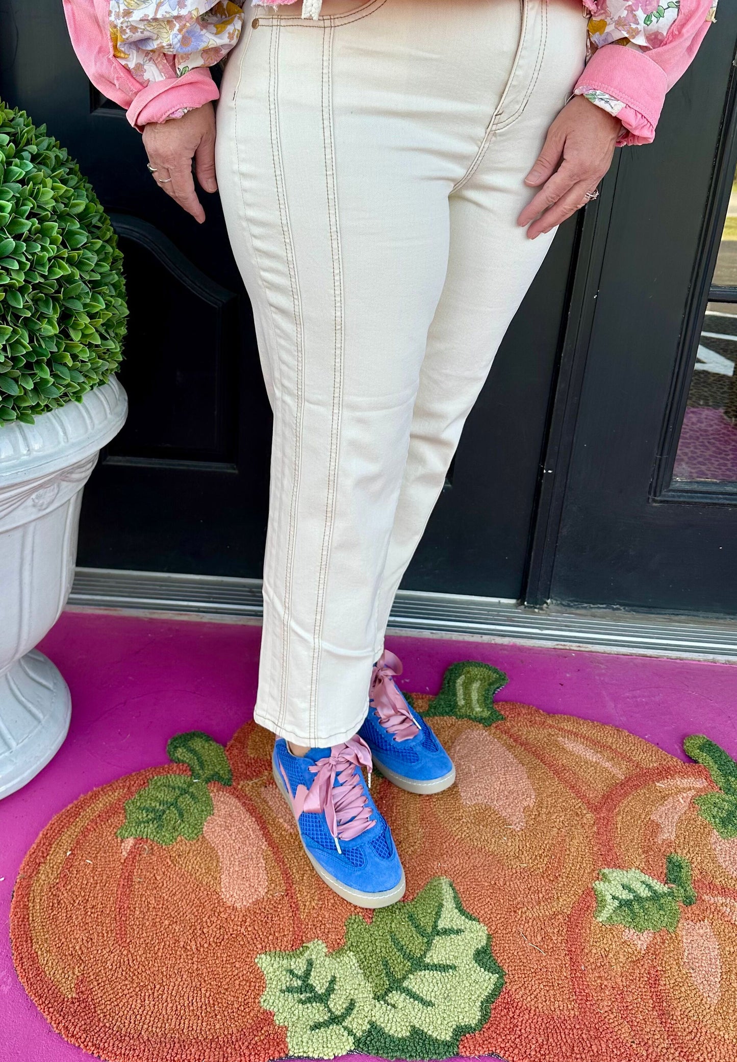 Cream Kennedy Crop Straight