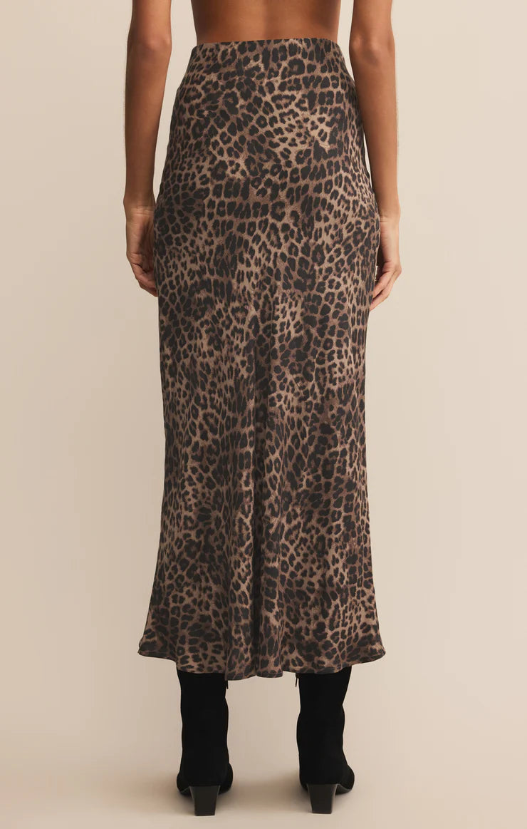 Izabel Tan Leopard Maxi Skirt