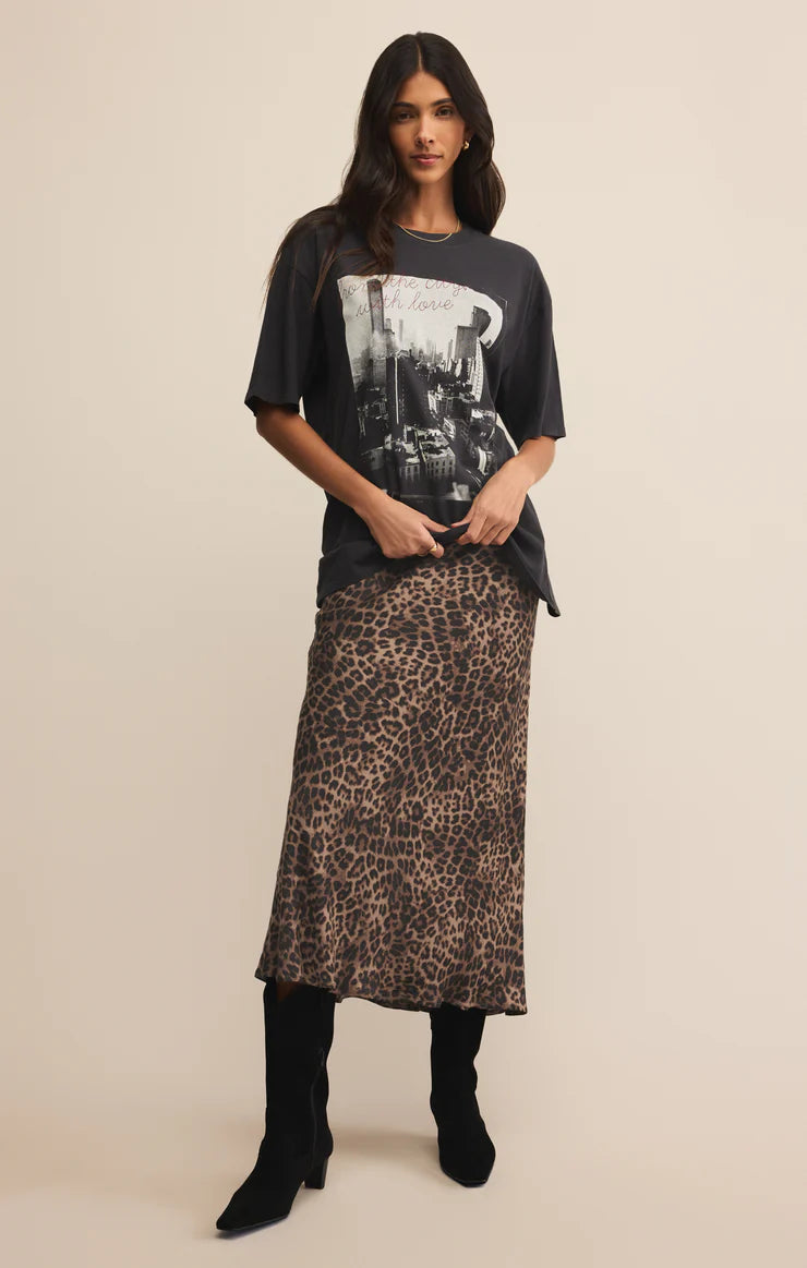 Izabel Tan Leopard Maxi Skirt
